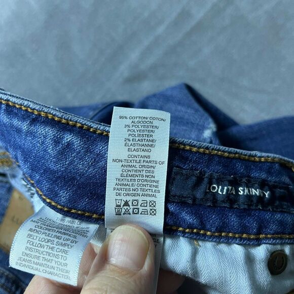 Lucky Brand Jeans Women 8/29 Skinny Lolita Distressed Ankle Stretch Mid Rise - Picture 5 of 10